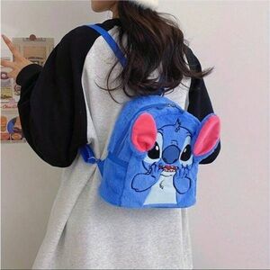 Disney’s Stitch Fuzzy Backpack, Stitch Backpack, Bag, Mini Stitch Backpack
